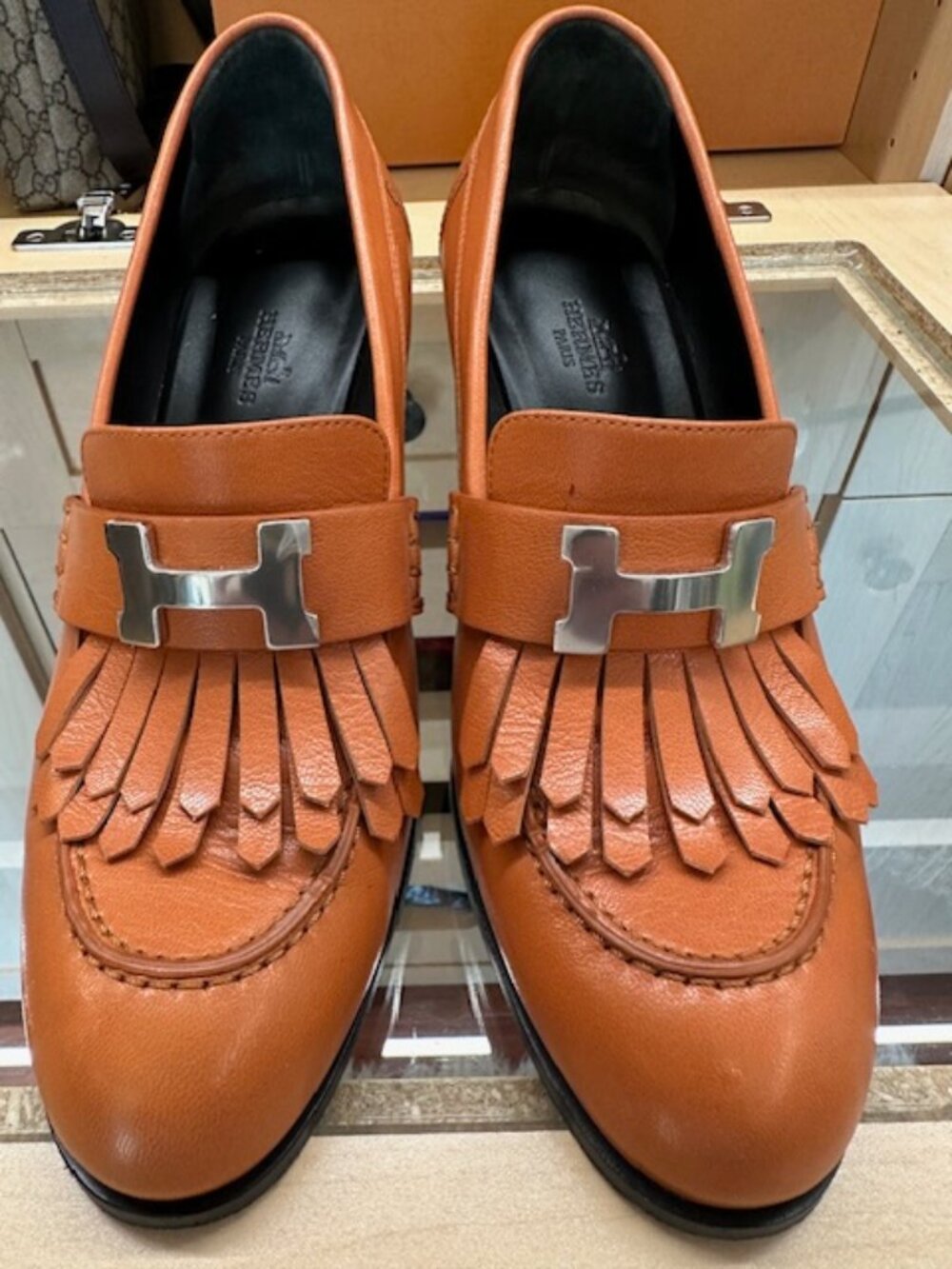 Hermès Leather Brown Size 37 Pumps - Picture 6 of 8